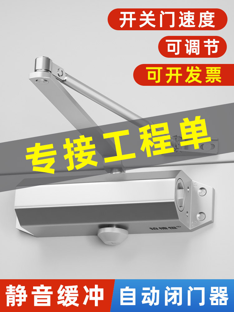 Door Closer for Home Sliding Doors, Hydraulic Buffer Automatic Door Closing Device, Fire Door Closer, Fire Door