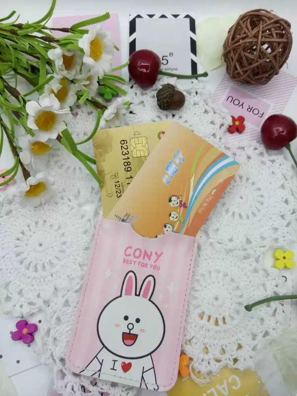 Brown Xiong Ke Niu Rabbit Cặp đôi Thẻ xe buýt thành phố Thẻ sinh viên Thẻ gạo Thẻ ID Thẻ Metro