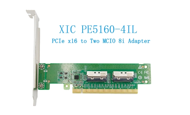 PE5160-4IL PCIe 5 0 x16 transfer MCIO 8i riser is required to support Pcie splitting-Taobao