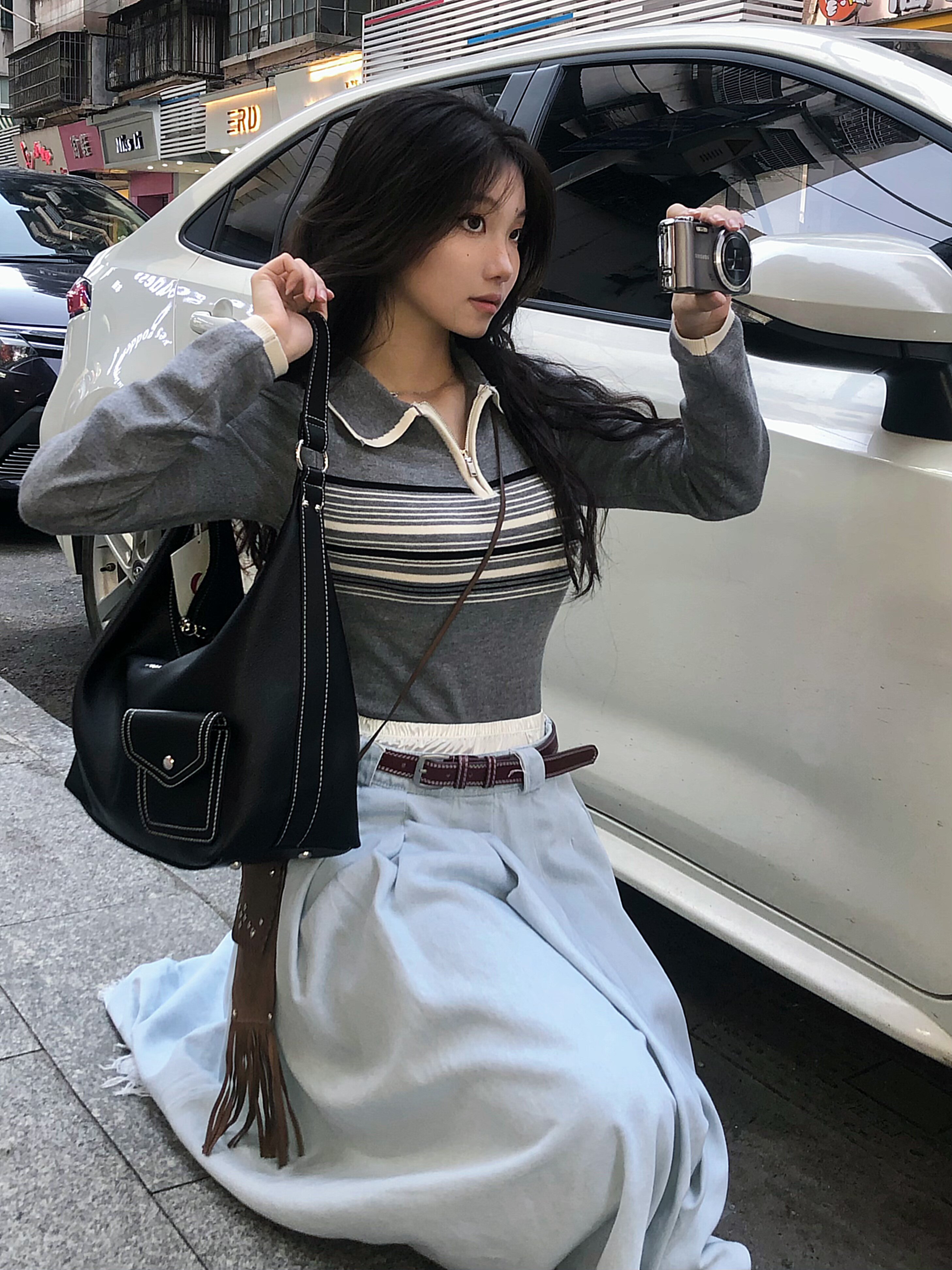 Cultivator Original Black Large Capacity Tote Crossbody Bag Youth Casual Commuter Shoulder Bag - Thumbnail 4