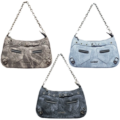 Оригинальная небольшая дизайнерская джинсовая сумка на одно плечо, сумка подмышку