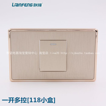 Lianfeng Lianshang 118 gold brushed one open multi-control 118 midway switch one open three controls single joint multi-control