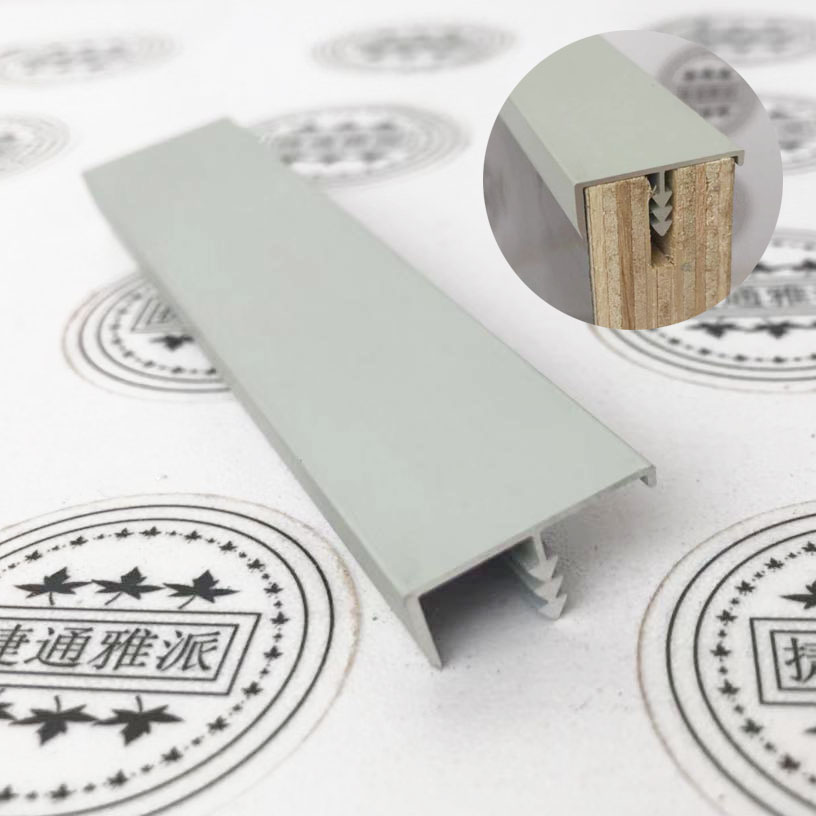 Thickened kitchen wardrobe door panel sealing side strips bookcase cabinet body plate wrapping strip aluminium alloy closing strip 19 1 inner diameter
