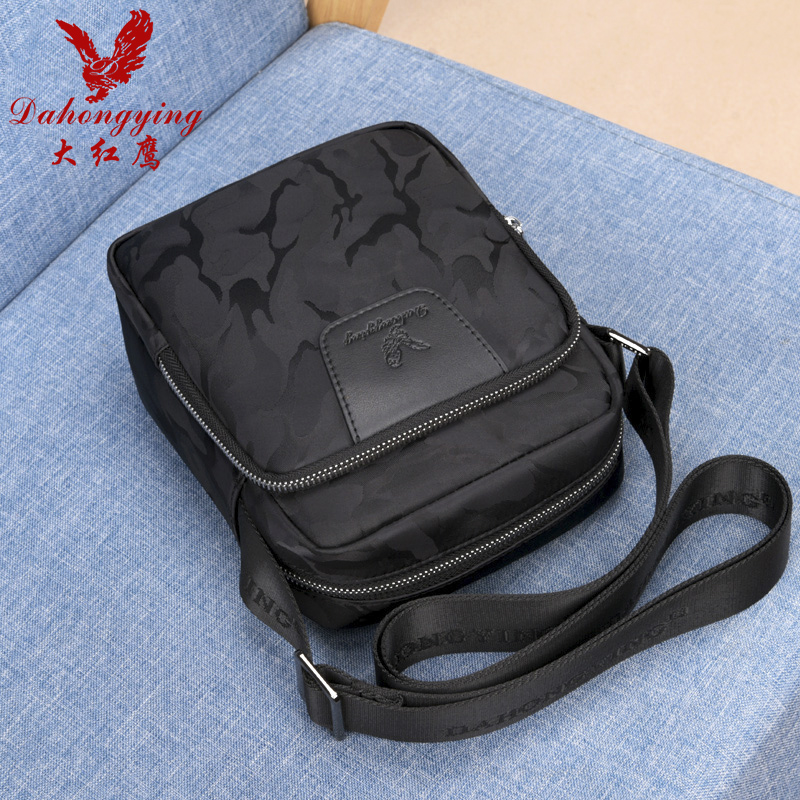 Large Red Eagle Tide Card Single Shoulder Bag Men Skew Satchel Casual Canvas Man Bag 2022 New Oxford Cloth Sport Small Bag