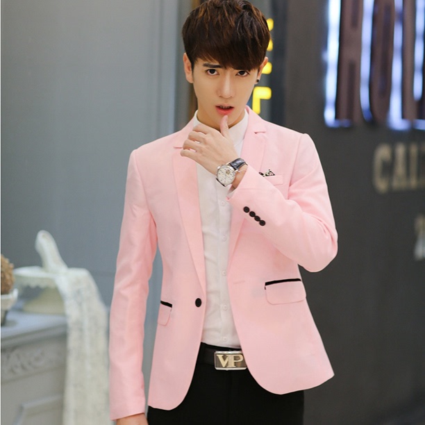 Men's Slim-Fit Korean-Style Suit for Teenagers, Thin Single-Piece Suit Jacket, Student Casual Suit Top Men's Slim-Fit Korean-Style Suit for Teenagers, Thin Single-Piece Suit Jacket, Student Casual Suit Top
