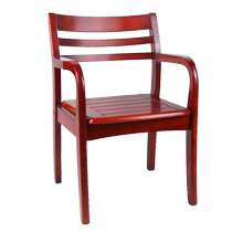 Xisong Chinese simple solid wood chair with armrest and backrest conference chair leisure negotiation chair office chair training chair