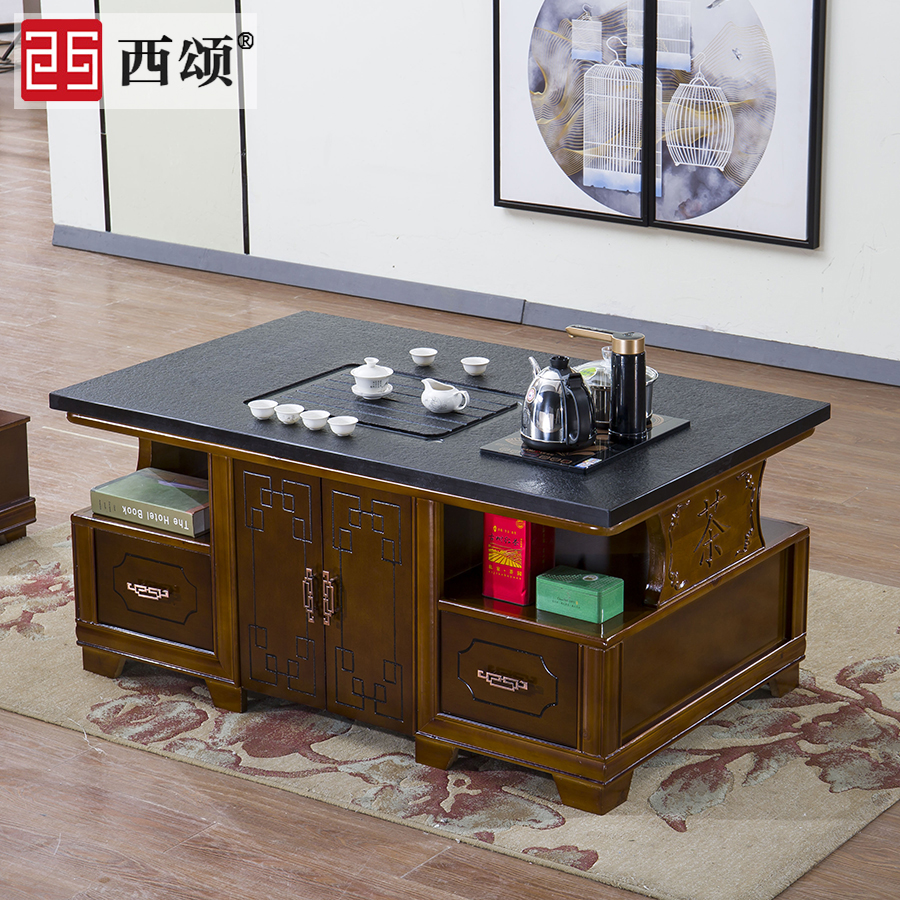 Xi Praises Kongfu Tea Several Tea Ceremony Table Office Tea Table Fire Burning Stone Antique Kutian Kutian Tea Table Office Furniture