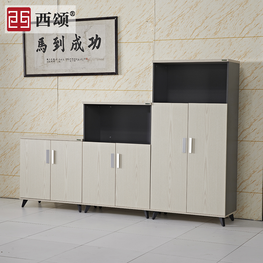 Western Somol Office Furniture Cabinet Wooden File Cabinet Plate Type Short Cabinet Home Composition Bookcase Tea Water Information Cabinet