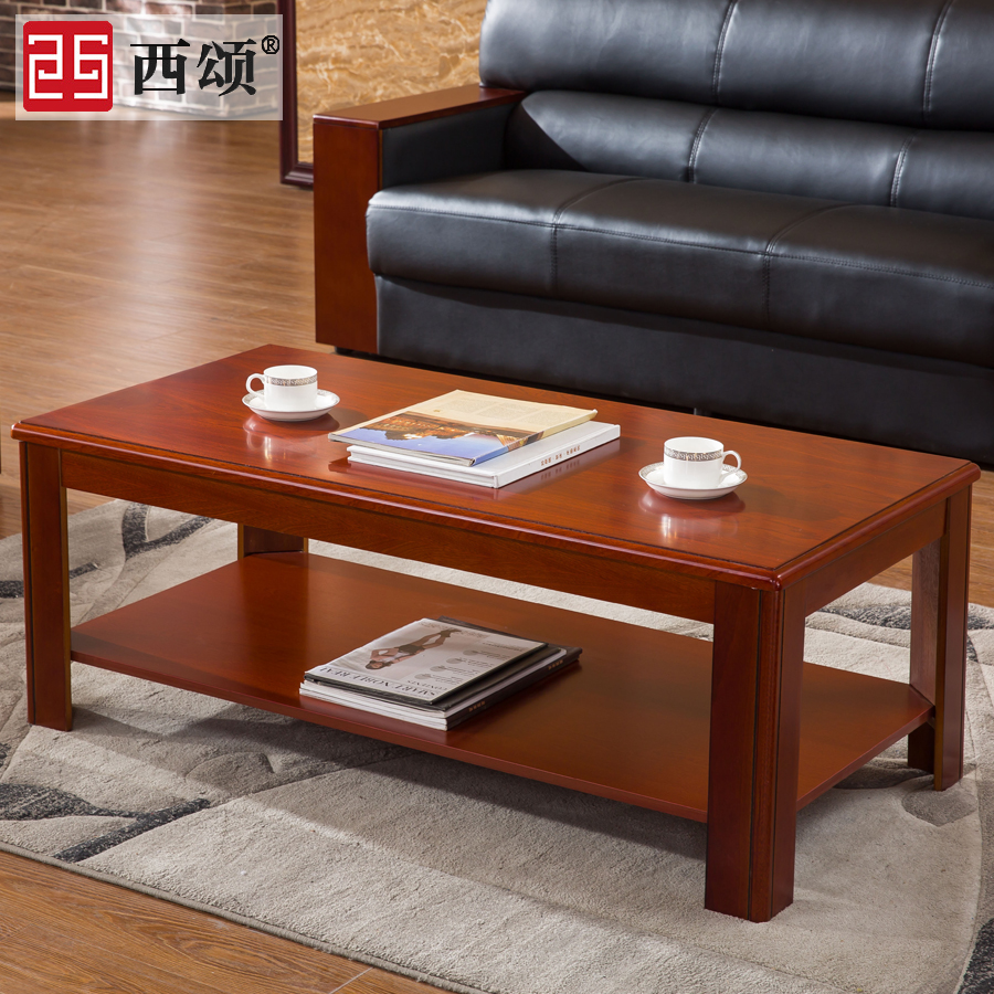 Sissong Office Furniture Upscale Guest Tea Table Sweet wood Wood Leather Paint Boss Office Tea Table Chinese Tea Table