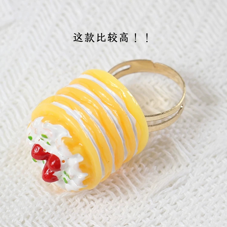 Adjustable ring, donut, Lolita style