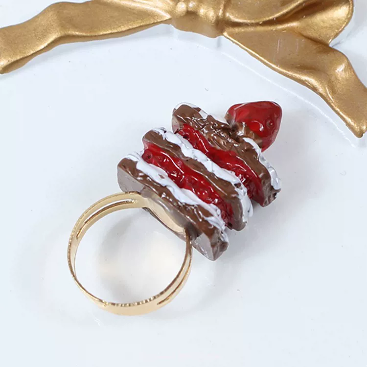 Adjustable ring, donut, Lolita style