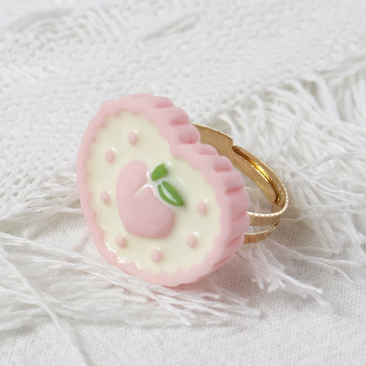 Adjustable ring, donut, Lolita style