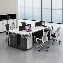 Staff desk and chair combination Staff screen table Modern simple four-person office desk Commercial office furniture