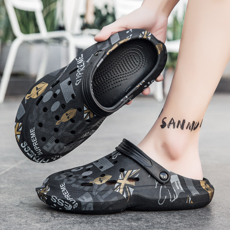 Slippers Men's Summer Trends Outside Wearing Non-slip Deodorant Wear Resistant Teenagers Trampled On A Thick Bottom Camouflage Livins Dongle Shoes