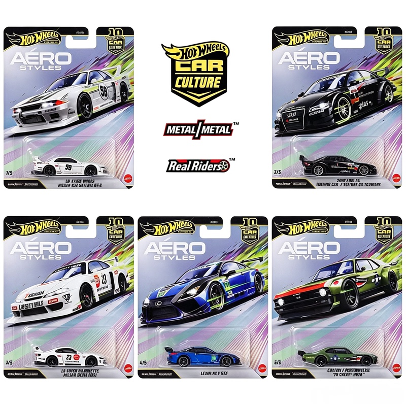 Hot Wheels Car Culture Aerodynamic Style Nissan Skyline Audi A4 Nissan Alloy Car Model Fpy86