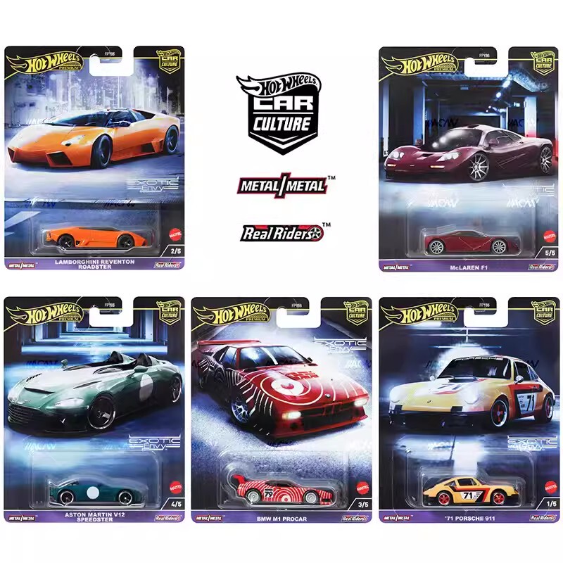 Hot Wheels Car Culture Supercar 3 Porsche 911 Lamborghini Aston Martin
