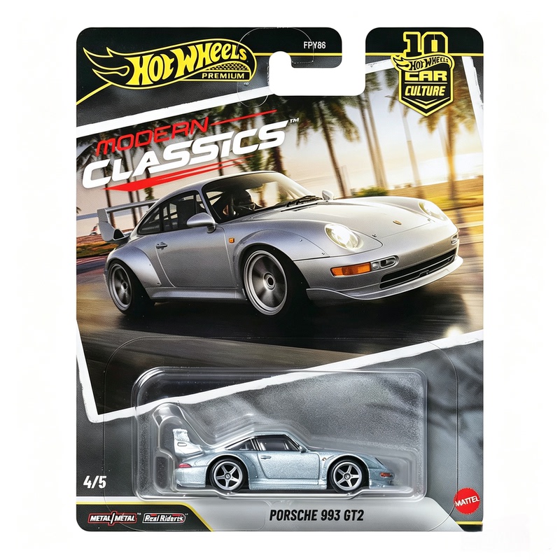 Hot Wheels Car Culture Modern Classic Porsche 993 Gt2 Alloy Car Porsche 993 Gt2