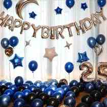 Birthday decoration Scene Placement Supplies Boy husband Boy boyfriend Internet Red Happy party Balloon Background Wall