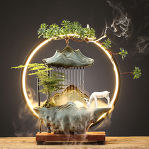 Flow water production ornaments living room circulation water flow device desktop fish tank home accessories Zhaocai opening gift