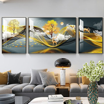 Living room decoration painting sofa background wall hanging painting Nordic murals triple combination light luxury modern simple restaurant wall painting
