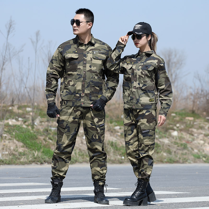 Camouflate suit men's autumn winter thickened garnter pure cotton 2023 new outdoor workwear men's training clothes-Taobao