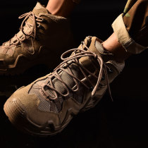 Outdoor hiking shoes mens non-slip shock absorption wear-resistant low-top hiking shoes leather cowhide high-top casual sports shoes men