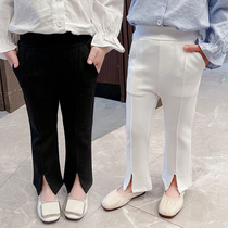 Girls spring pants 2021 new foreign style elastic children casual pants Baby Bell pants children spring and autumn trousers