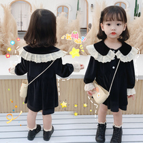 Princess dress girls  skirts spring 2021 new 4 childrens foreign style dresses spring and autumn 3-year-old baby clothes for women