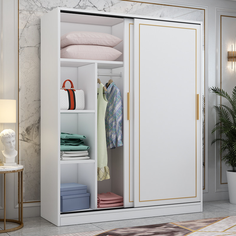 Rear Modern Light Lavish Style Master Bedroom Ramen Wardrobe Assembly Intake Minima Large Closet Custom Solid Wood Wardrobe