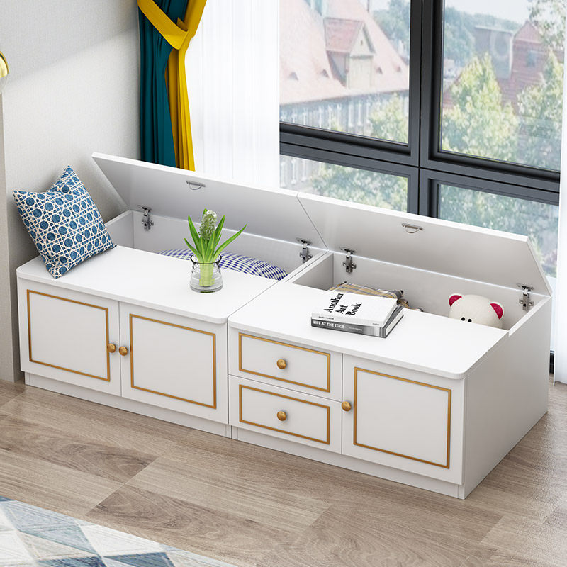 Customized luxury bedroom window cabinet custom balcony cabinet multifunctional short cabinet floor window cabinet tatami