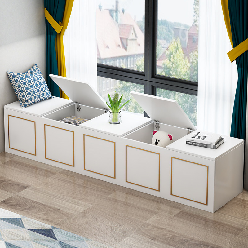 Brother Lian simple to turn door short cabinet Floating Window Cabinet Windowsill Balcony Cabinet windowsill Closet Cupboard Cabinet Customised