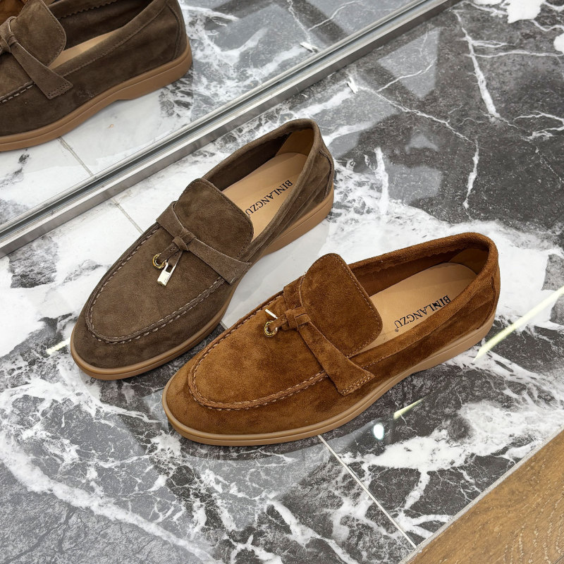 Genuine Leather Slip-On Loafers for Women, 2026 Autumn New Style, Soft Sole, Old Money Style, Tassel Flat Shoes, Simple Design Genuine Leather Slip-On Loafers for Women, 2026 Autumn New Style, Soft Sole, Old Money Style, Tassel Flat Shoes, Simple Design