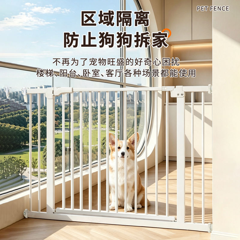 Encrypted Pet Fence, Indoor No-Drill Dog Fence, Bedroom Balcony Cat Fence, Isolation Gate Fence Barrier Encrypted Pet Fence, Indoor No-Drill Dog Fence, Bedroom Balcony Cat Fence, Isolation Gate Fence Barrier