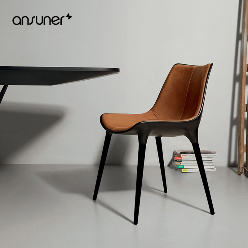 Catering chair housedesigner chair café chair household fabric backchair furniture metal Nordic dining chair