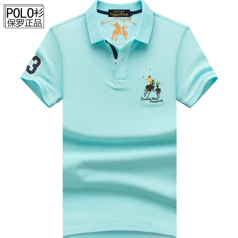 Hong Kong Tanzheng Men's Polo shirt has short sleeve T - shirt pure cotton loose casual men's clothes and summer coats