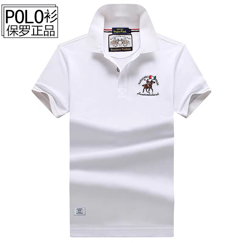Hong Kong International Brands Men's Clothing Short Sleeves T-shirts Turning big size Men's half sleeves Pure cotton loose T-shirt POLO Shirt Tide