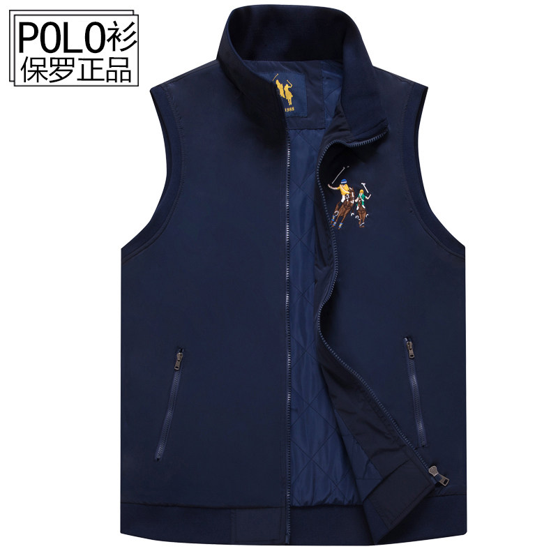  Rav Laurenma ball warm vest waistcoat waistcoat autumn men's casual loose large size cotton waistcoat new jacket new