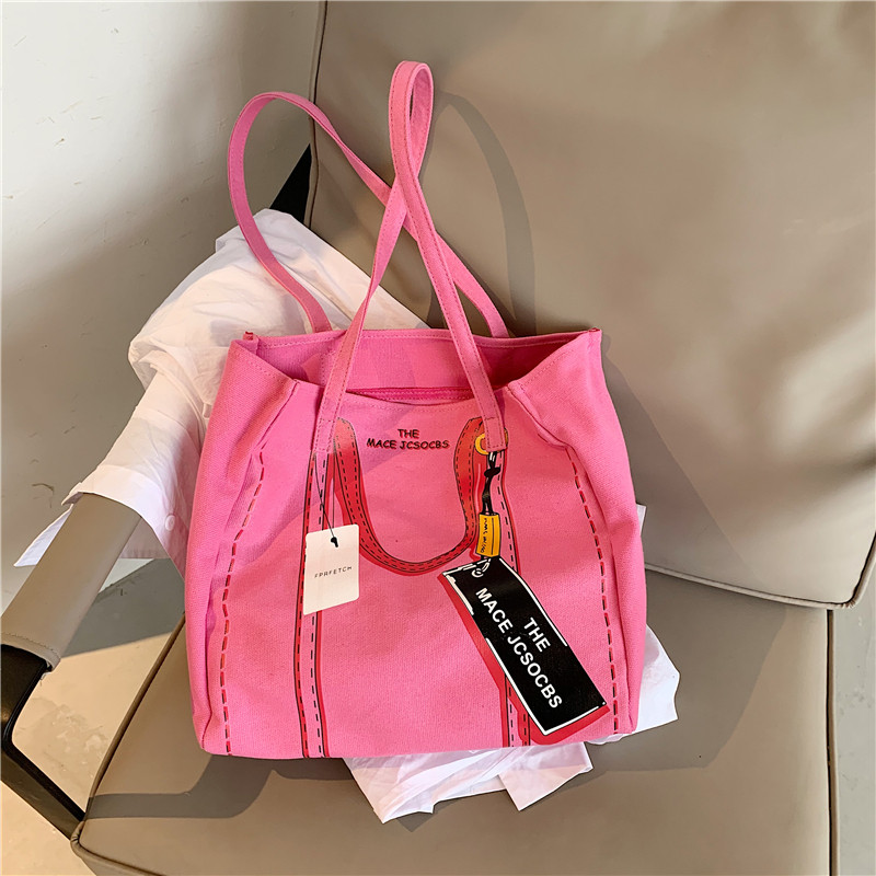 French Sandro Ifashion large-capacity women's bag 2021 new stylish versatile canvas shoulder tote bag