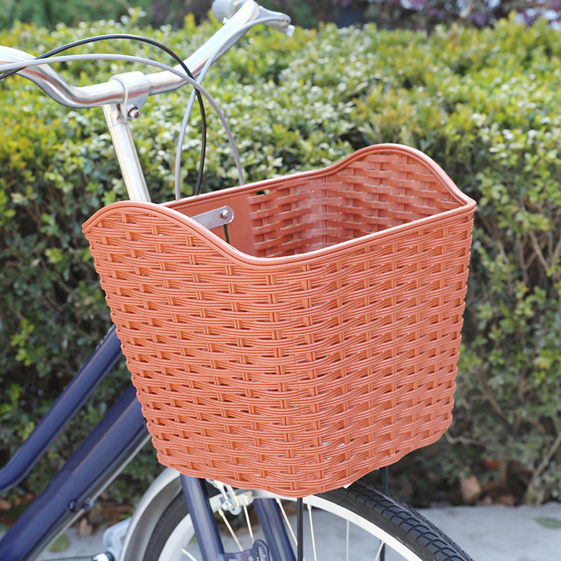 Bike electric car big number plastic car basket retro front car basket big car basket commuter electric car universal accessory