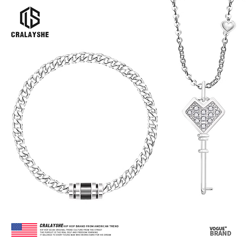 Official Genuine Love Lock Bracelet Necklace with a High-End Feel, Nanjing Lock Key Gift for Girlfriend or Couple