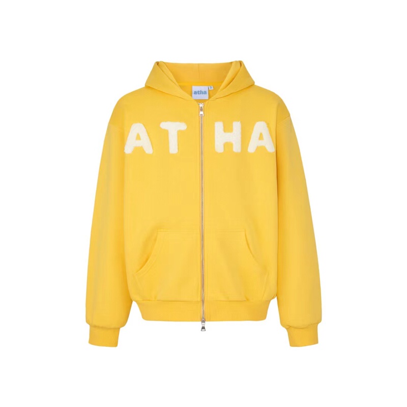 Authentic in Stock with the Same Style Atha 25Ss Spring Color Matching Sweatshirt Hoodie for Men and Women