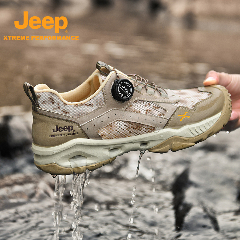 Jeep Men's Shoes Summer Mesh Breathable Knob Sneakers Men's Water Shoes Anti-Slip Outdoor Hiking and Mountaineering Shoes Jeep Men's Shoes Summer Mesh Breathable Knob Sneakers Men's Water Shoes Anti-Slip Outdoor Hiking and Mountaineering Shoes