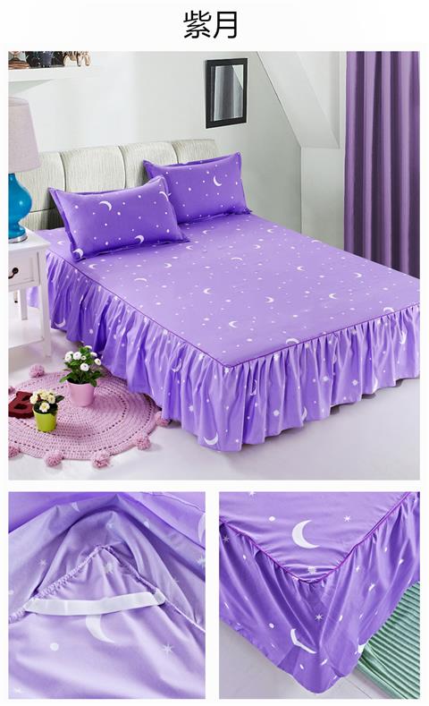Đồ nội thất dùng một lần màu trắng Kích thước châu Âu gấp bé trai trải giường kiểu váy chống trượt trẻ em độc thân - Váy Petti váy giường đẹp	