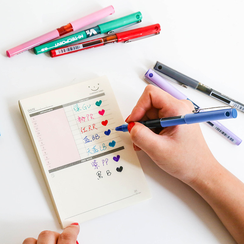 PILOT Japan Baile BX-V5 water-based pen Baile V5 water-based ballpoint pen Color needle tube water-based pen signature pen 0 5 Q