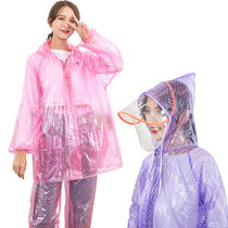 Raincoat Rain pants raincoat set adult male waterproof full body split outdoor transparent thin single female