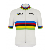 SANTINI UCI Bike World Champion Rainbow Shirt Short Sleeve Riding Suit Blouse Shorts Underwear