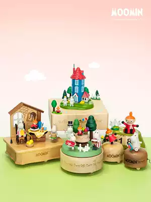 Moomin Jeancard Music Box Music Box Wooden Send Girlfriend Valentine's Day Birthday Gift