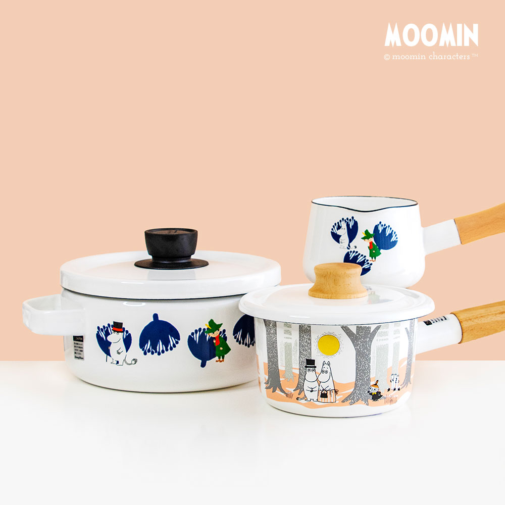Mmin Moomin FUJIHORO Foxes franc soup pot milk pan enamel pan saucepan cast-iron pan Japanese imports