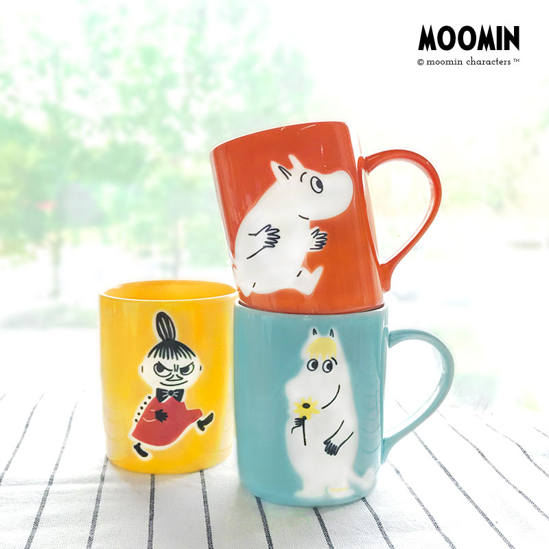 Moomin Moomin official color solid color mug Coffee cup drinking water underglaze color imported from Japan