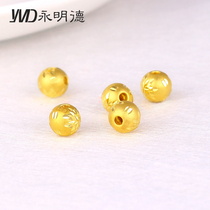 Yongming De gold bracelet transfer beads 3d hard gold car flower smooth small gold beads 8mm pure gold 999 foot gold beads